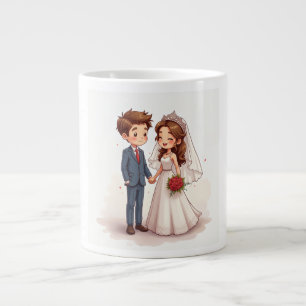 Caneca De Café Grande Casamento com Mugs do Aniversário