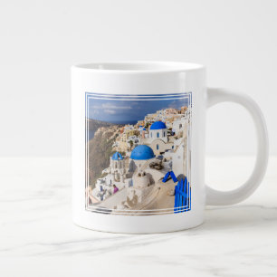 Caneca De Café Grande Casas Gregas Tradicionais