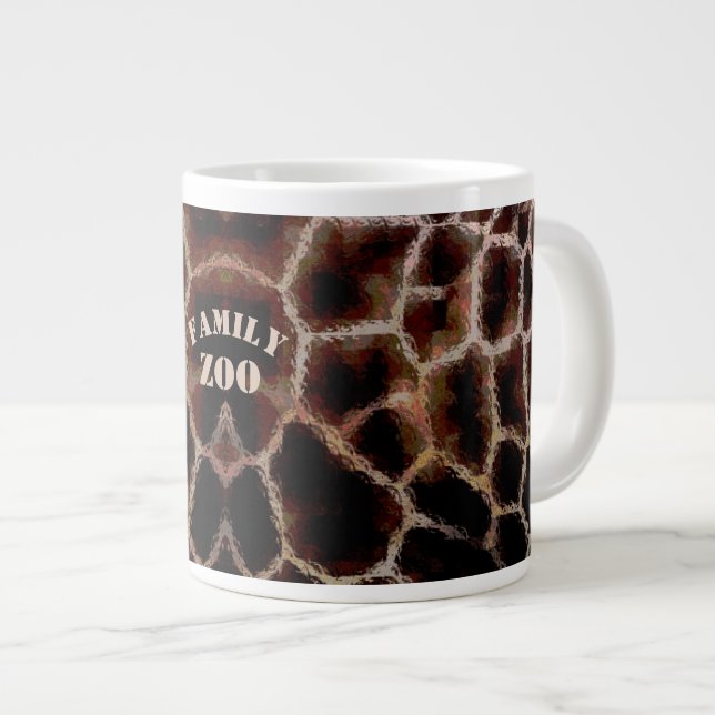 Caneca De Café Grande Castanho para impressão animal (Frente Esquerda)