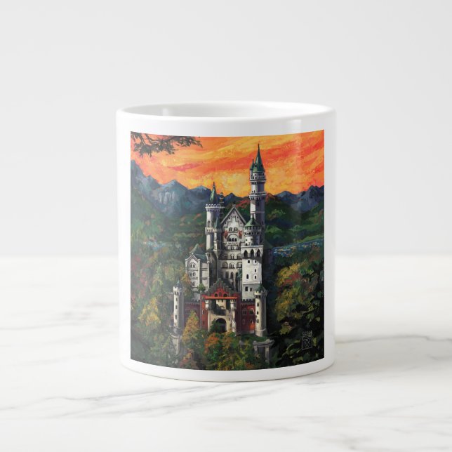 Caneca De Café Grande Castelo Schloss Neuschwanstein (Frente)