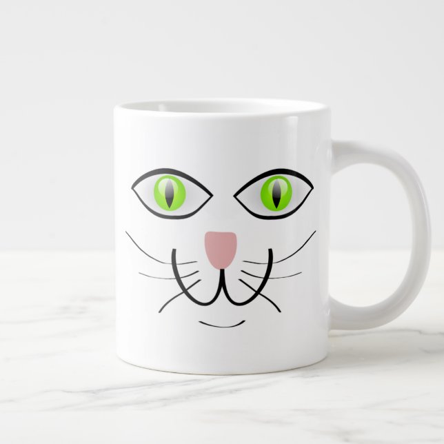 Caneca De Café Grande Cat Funny Face Cartoon-29034 (Direita)
