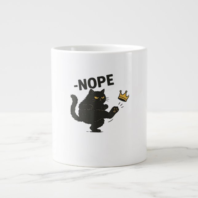 Caneca De Café Grande Cat No Kings In America  (Frente)