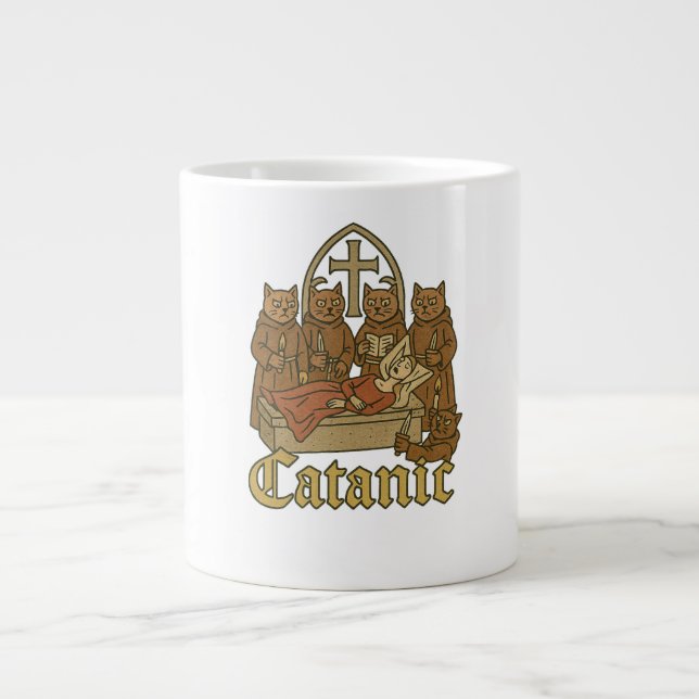 Caneca De Café Grande Catanic - Memória Cult Medieval (Frente)