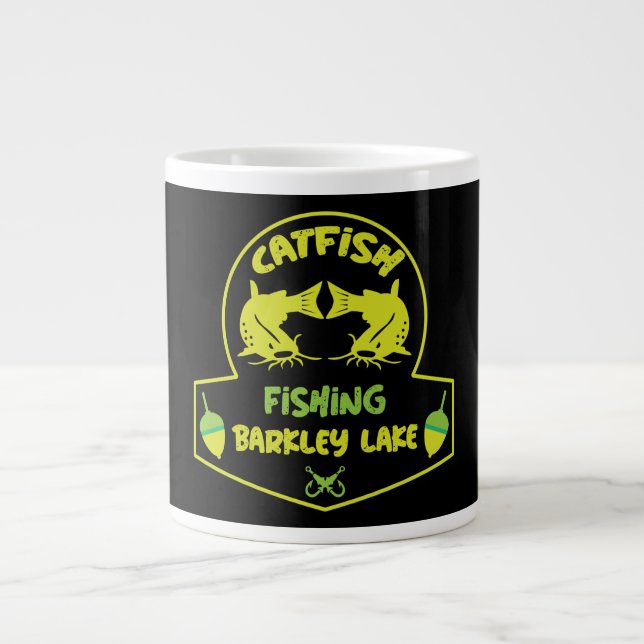 Caneca De Café Grande Catfish Lake Barkley Kentucky (Frente)