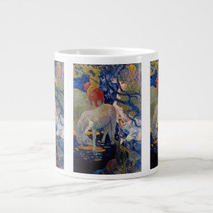 Caneca De Café Grande Cavalo Branco de Paul Gauguin, Arte Fina Antiga