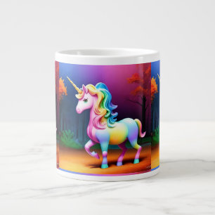 Caneca De Café Grande Cavalo branco Unicórnio-37474