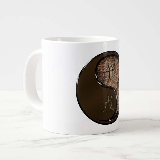 Caneca De Café Grande Cavalo da Terra (Frente Esquerda)