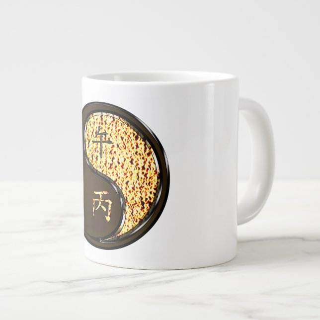 Caneca De Café Grande Cavalo de Fogo (Frente Esquerda)