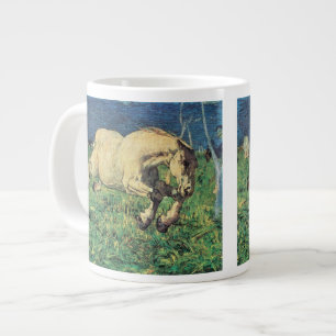 Caneca De Café Grande Cavalo Galopando por Giovanni Segantini, Arte Anti