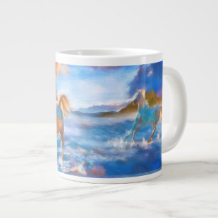 CANECA DE CAFÉ GRANDE CAVALOS ARABIANOS DA ILHA ESELLAR