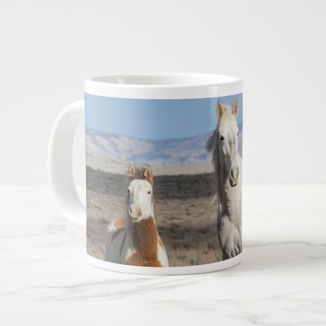 Caneca De Café Grande Cavalos Selvagens em Casa no Sandwash Basin (Frente Esquerda)