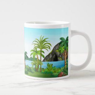 Caneca De Café Grande Cavieira e paisagem das cavernas