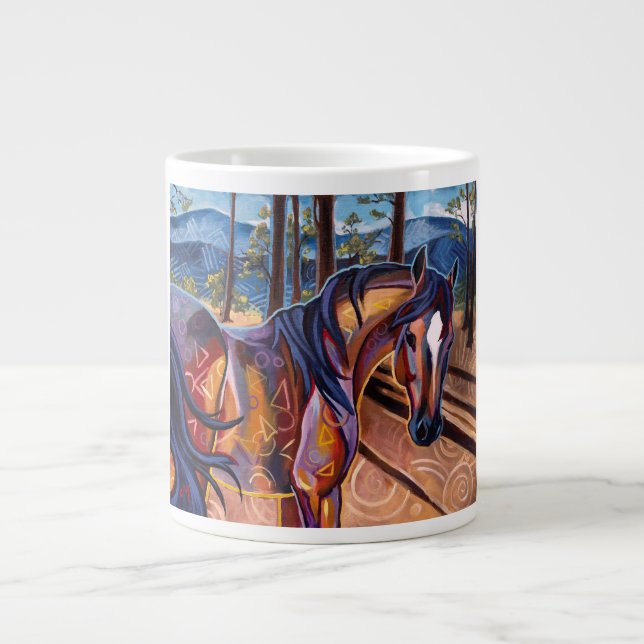 Caneca De Café Grande Cedar Lake Horse Jumbo Mug (Frente)