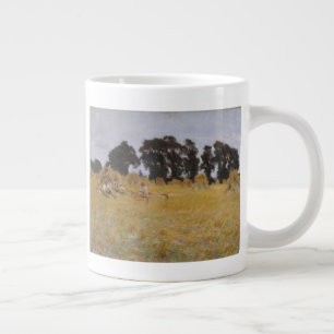Caneca De Café Grande Ceifadores em um Campo de Trigo