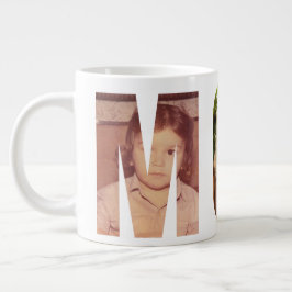 Caneca De Café Grande Celebre a Mamãe Fotos Personalizáveis Aniversário 