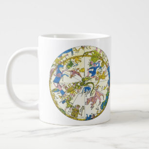 Caneca De Café Grande Celeste Vintage, Esfera Árabe, Constelações