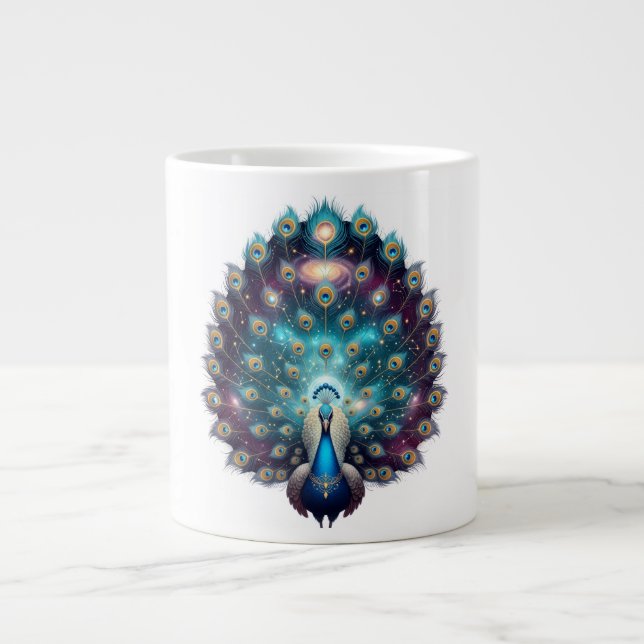 Caneca De Café Grande Celestial Peacock Café Coffee (Frente)