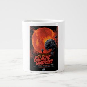 Caneca De Café Grande Cemitério Espacial Caveira de Halloween Galáxia de