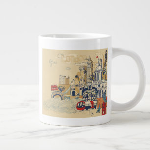 Caneca De Café Grande Cena de Londres
