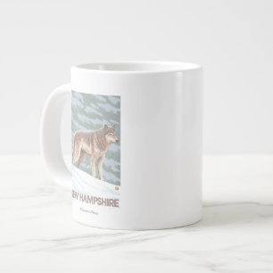 Caneca De Café Grande Cena de New HampshireWolf