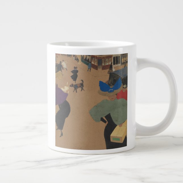 Caneca De Café Grande Cena de Rua em Paris (Direita)