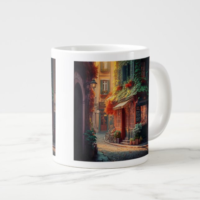 Caneca De Café Grande Cena Francesa Jumbo Mug (Frente Esquerda)