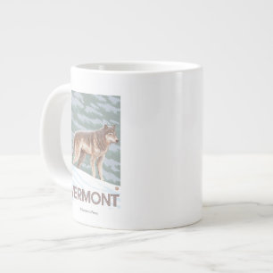 Caneca De Café Grande Cena VermontWolf