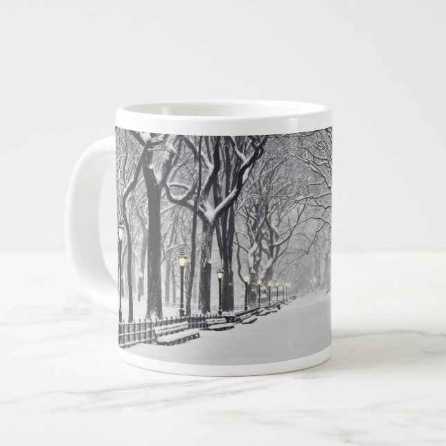 Caneca De Café Grande Central Park no inverno 2 (Frente Esquerda)