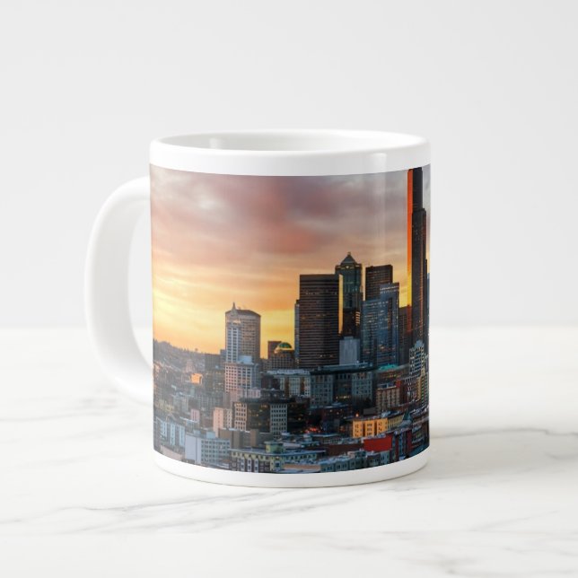 Caneca De Café Grande Centro Columbia e centro Seattle, Seattle (Frente Esquerda)