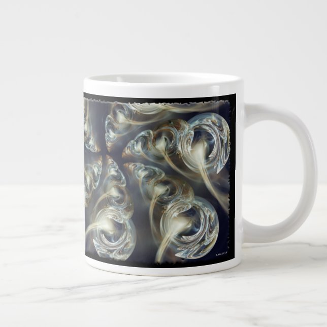 Caneca De Café Grande Cercar Abstrato (Direita)