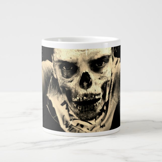 Caneca De Café Grande Cérebros Antes do Café (Frente)
