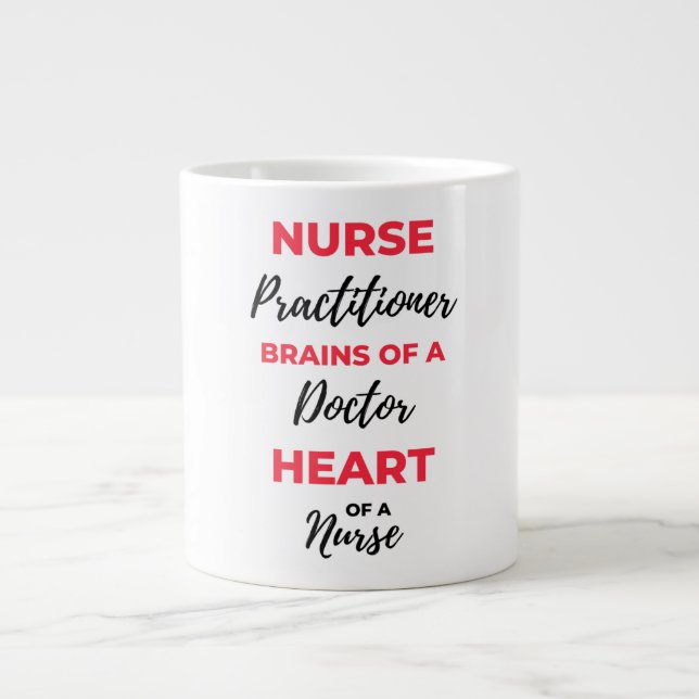 Caneca De Café Grande Cérebros De Médico Coração 2 (Frente)