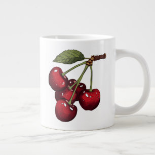 Caneca De Café Grande Cerejas Vermelhas Lindas mamãe ganhou Cerejas Doce