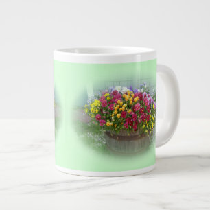 Caneca De Café Grande Cesta de Blossoms