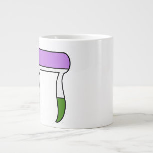 Caneca De Café Grande Chá da Bandeira do Orgulho Genderqueer 