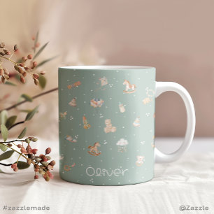 Caneca De Café Grande Chá de fraldas Boho Autumn Personalizado