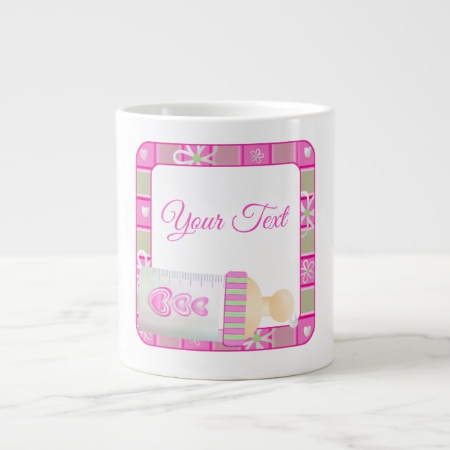 Caneca De Café Grande Chá de fraldas - Jumbo Mug (Frente)