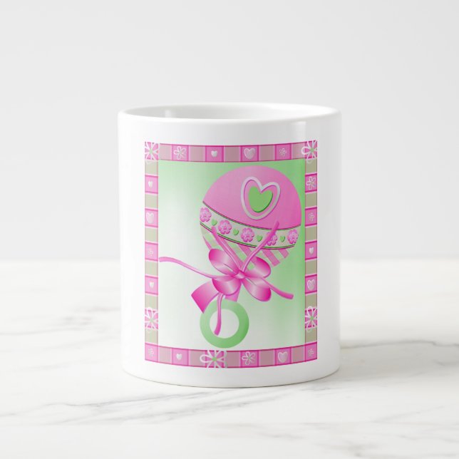 Caneca De Café Grande Chá de fraldas - Jumbo Mug (Frente)