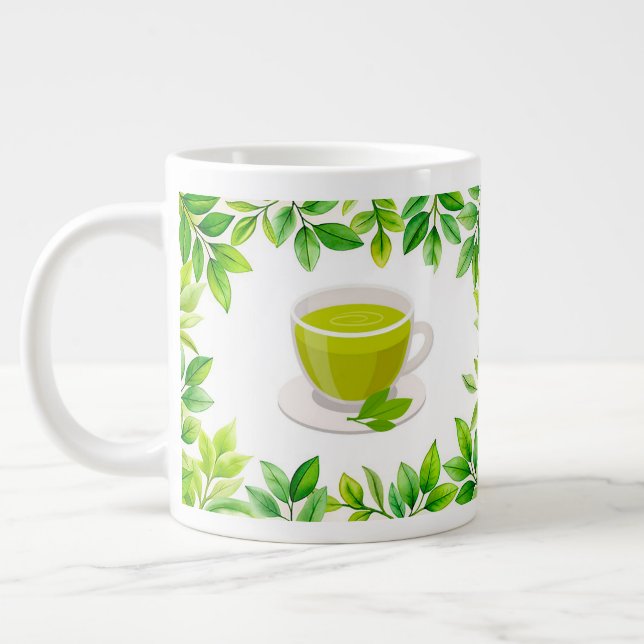 Caneca De Café Grande Chá verde (Esquerda)