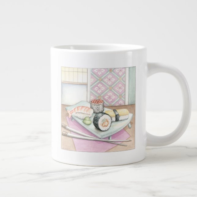 Caneca De Café Grande Chapa de Sushi com Chopsticks (Direita)