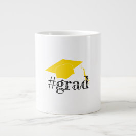 Caneca De Café Grande Chapéu Amarelo de Graduação