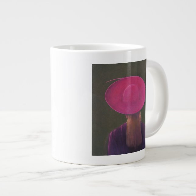 Caneca De Café Grande Chapéu Rosa 2014 (Frente Esquerda)