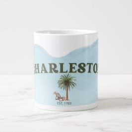 Caneca De Café Grande Charleston, Carolina do Sul, Vintage Coffee Mug