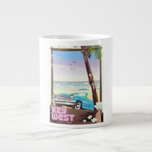 Caneca De Café Grande chave oeste da florida viagens vintage