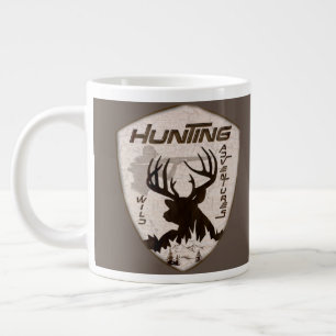Caneca De Café Grande Chaveiro ao ar livre de aventuras de caça
