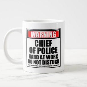 Caneca De Café Grande Chefe De Duro Da Polícia No Trabalho