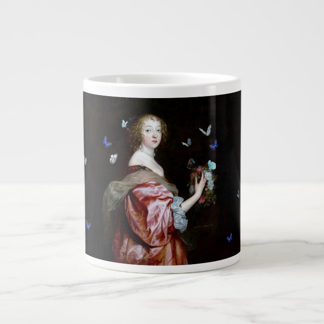Caneca De Café Grande Chegada Inesperada de Mais Borboletas (Frente)