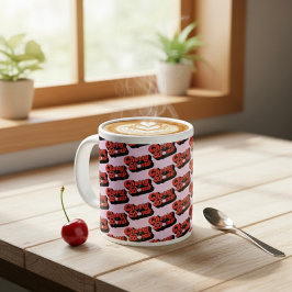 Caneca De Café Grande Cherry Bomb Giant Coffee Mug