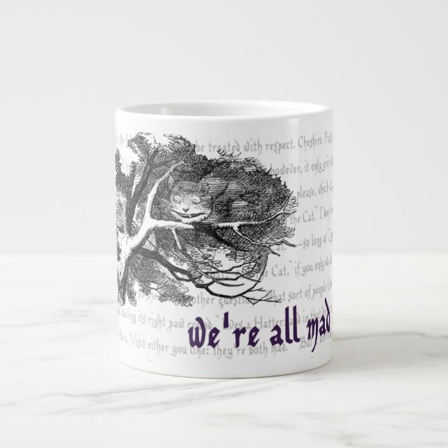 Caneca De Café Grande Cheshire Cat Giant Coffee Mug (Frente)