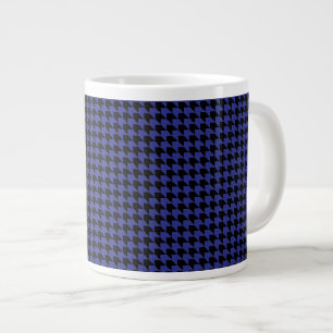 Caneca De Café Grande Chevron Check Blue e Black